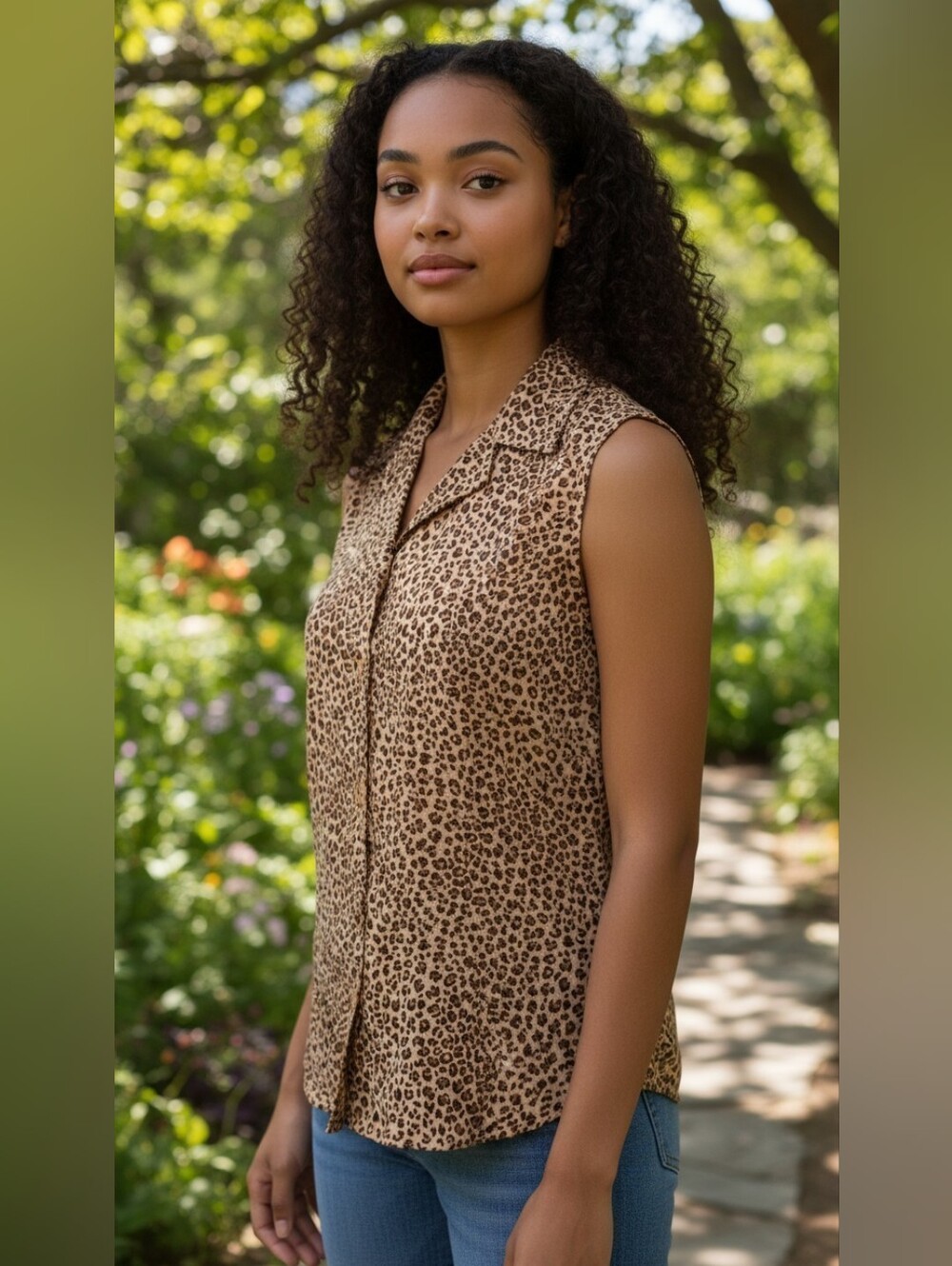 Ann Taylor sleeveless leopard print. Size 12P